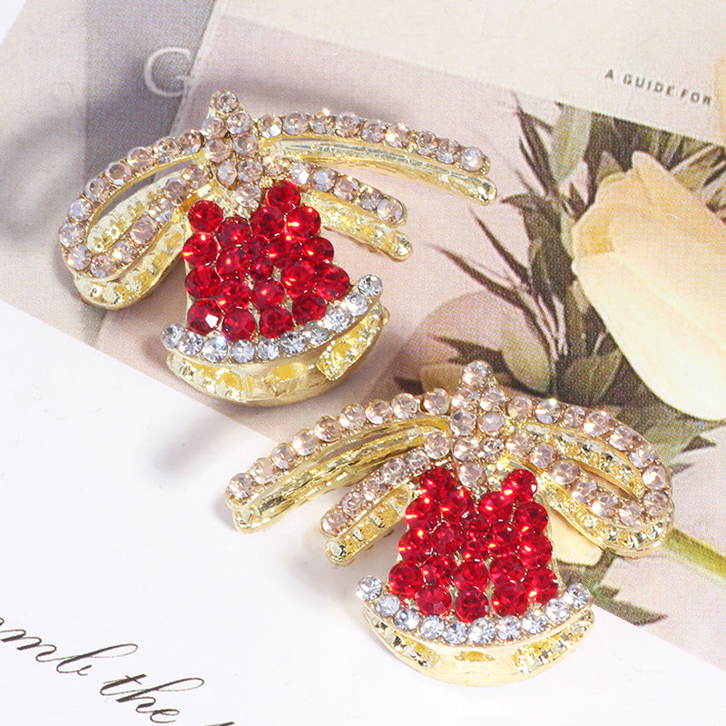 Wholesale 5pcs/pack Alloy Christmas bell Jingle Bell can wear straight hole beads DIY mobile phone chain key chain bag chain accessories